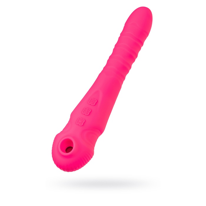 JOS COTOX Vakum uyarımlı vibratör-pulsatör, silikon, pembe, 23 cm
