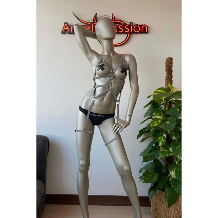 Reflektörlü Full Body Harness, Karanlıkta Yansıyan Dansçı Aksesuar - APFT461