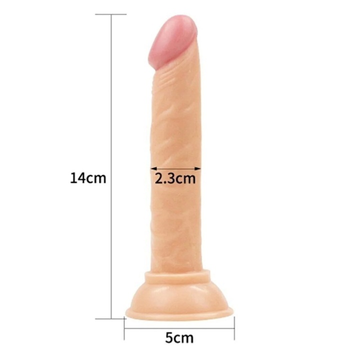 Realdo Strappy 14cm Gerçekçi Testisli Belden Bağlamalı Strap On Protez Penis