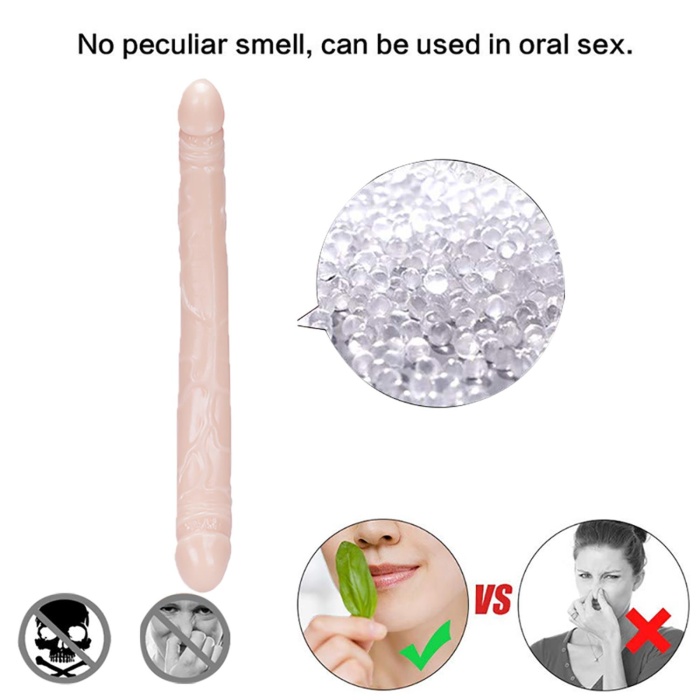 Çift Uçlu Realistik Dildo - 37,5 cm