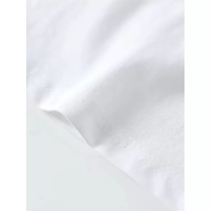 Eşsiz Baskı Tasarımlı Şık Büyük Beden Erkek Tişörtü - Rahat Polyester, Makinede Yıkanabilir, Yuvarlak Yaka - Her Mevsim İçin Mükemmel - Beyaz