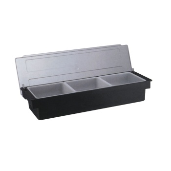 Biradlı 3Lü Policarbon Kapaklı Bar Konteyner (50X16X9