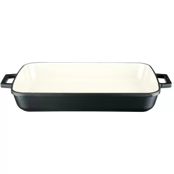 Lava Fırın Tepsisi Dikdörtgen İçi Krem Siyah 26 X 40 Cm