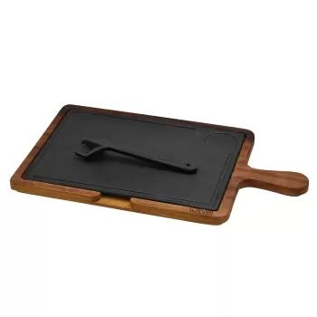 Lava Sıcak Servis Plaka Dikdörtgen Ahşap Stand 22 X 33 Cm 266