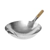 Biradlı Karbon Çelik Wok Tava (36 Cm)
