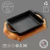Lava Sahan Dikdörtgen Siyah Mat Ahşap Stand 12 X 15 Cm Eco