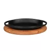 Lava Sahan Oval Siyah Mat Ahşap Stand 21 X 14 Cm Eco