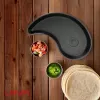 Lava Fajita Tabağı Damla Form Siyah Mat 10 X 20 Cm