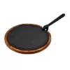 Lava Sıcak Servis Plaka Yuvarlak Ahşap Stand 26 Cm
