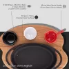 Lava Sahan Oval Ahşap Stand Siyah Mat 21 X 14 Cm Eco K44