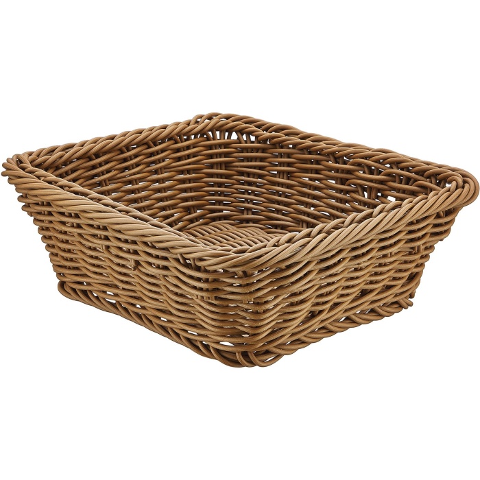 Biradlı Plastik Kare Sepet 19X19X7