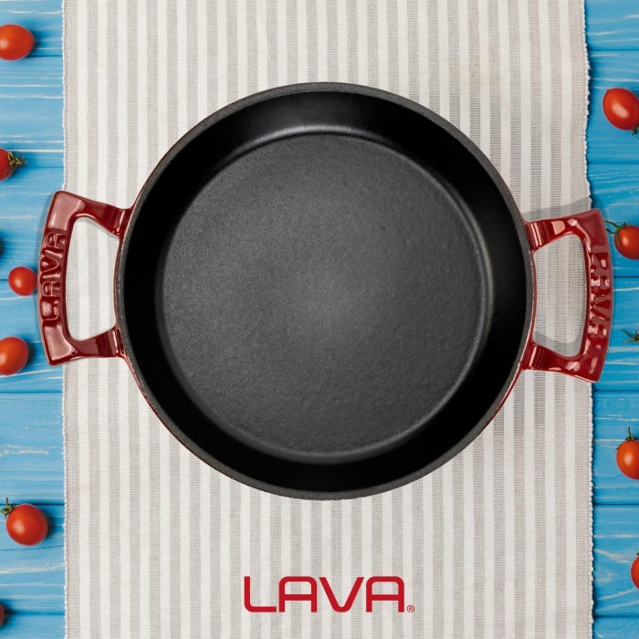 Lava Sahan Yuvarlak Kırmızı 16 Cm