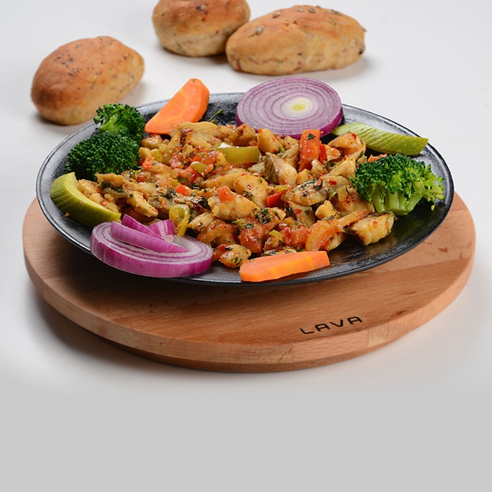 Lava Servis Tabağı Yuvarlak Siyah Mat 21 Cm
