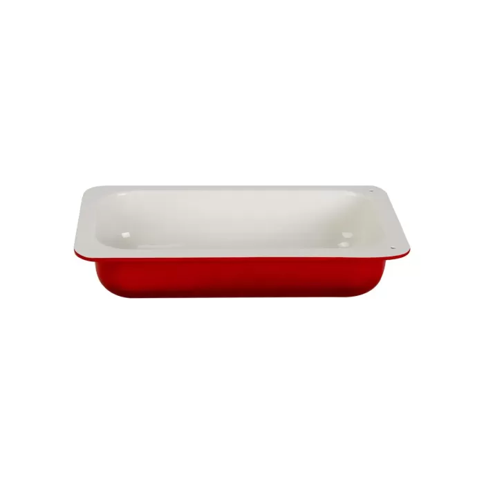 Lava 1/3 Gn Küvet Kırmızı Dikdörtgen İçi Krem 32 X 17 Cm