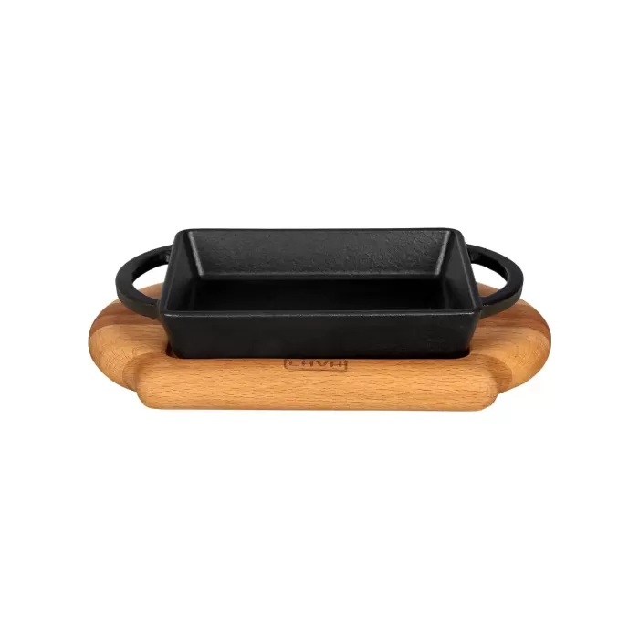 Lava Sahan Dikdörtgen Siyah Mat Ahşap Stand 12 X 15 Cm Eco