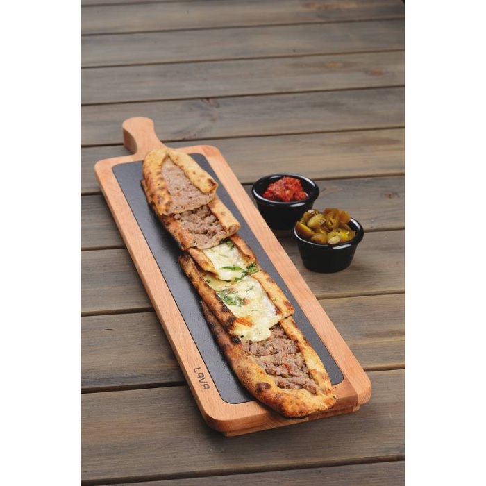 Lava Servis Ahşabı Dikdörtgen Döküm Plaka 60 X 15 Cm