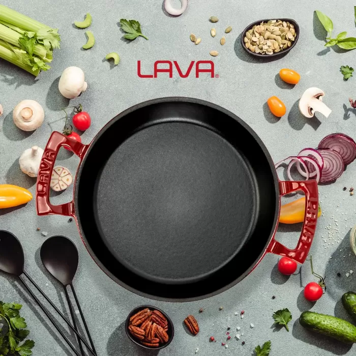 Lava Sahan Yuvarlak Kırmızı 20 Cm