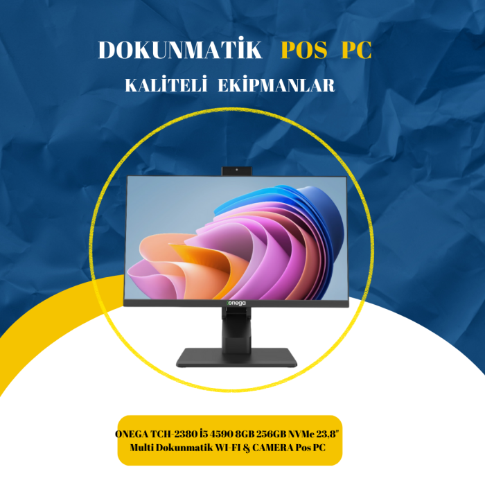 ONEGA TCH-2380 İ5 4590 8GB 256GB NVMe 23,8 Multi Dokunmatik WI-FI & CAMERA Pos PC