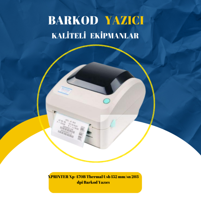 XPRINTER Xp-470B Thermal Usb 152 mm/sn 203 dpi Barkod Yazıcı