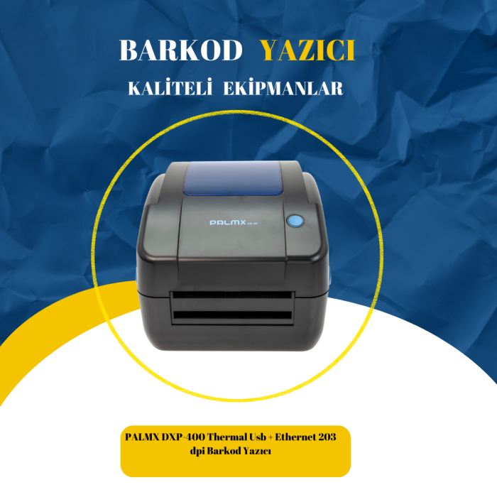PALMX DXP-400 Thermal Usb + Ethernet 203 dpi Barkod Yazıcı