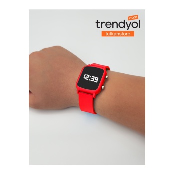 Dijital Led Çocuk Saati Silikon Kordon Erkek Ve Kadın Tüm Bileklere Uygun
