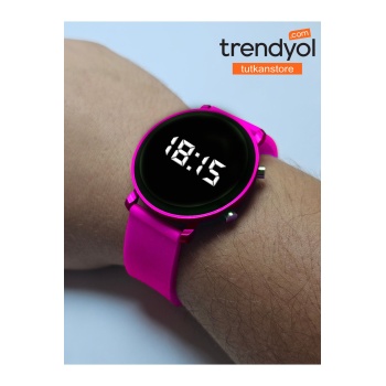 Unisex Dijital Tuşlu Silikon Kordon Kol Saati Çocuk Saati - Kadın - Erkek - Kullanıma Uygun