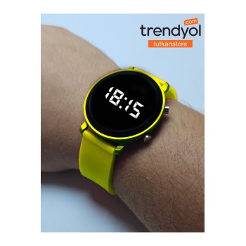 Unisex Dijital Tuşlu Silikon Kordon Kol Saati Çocuk Saati - Kadın - Erkek - Kullanıma Uygun