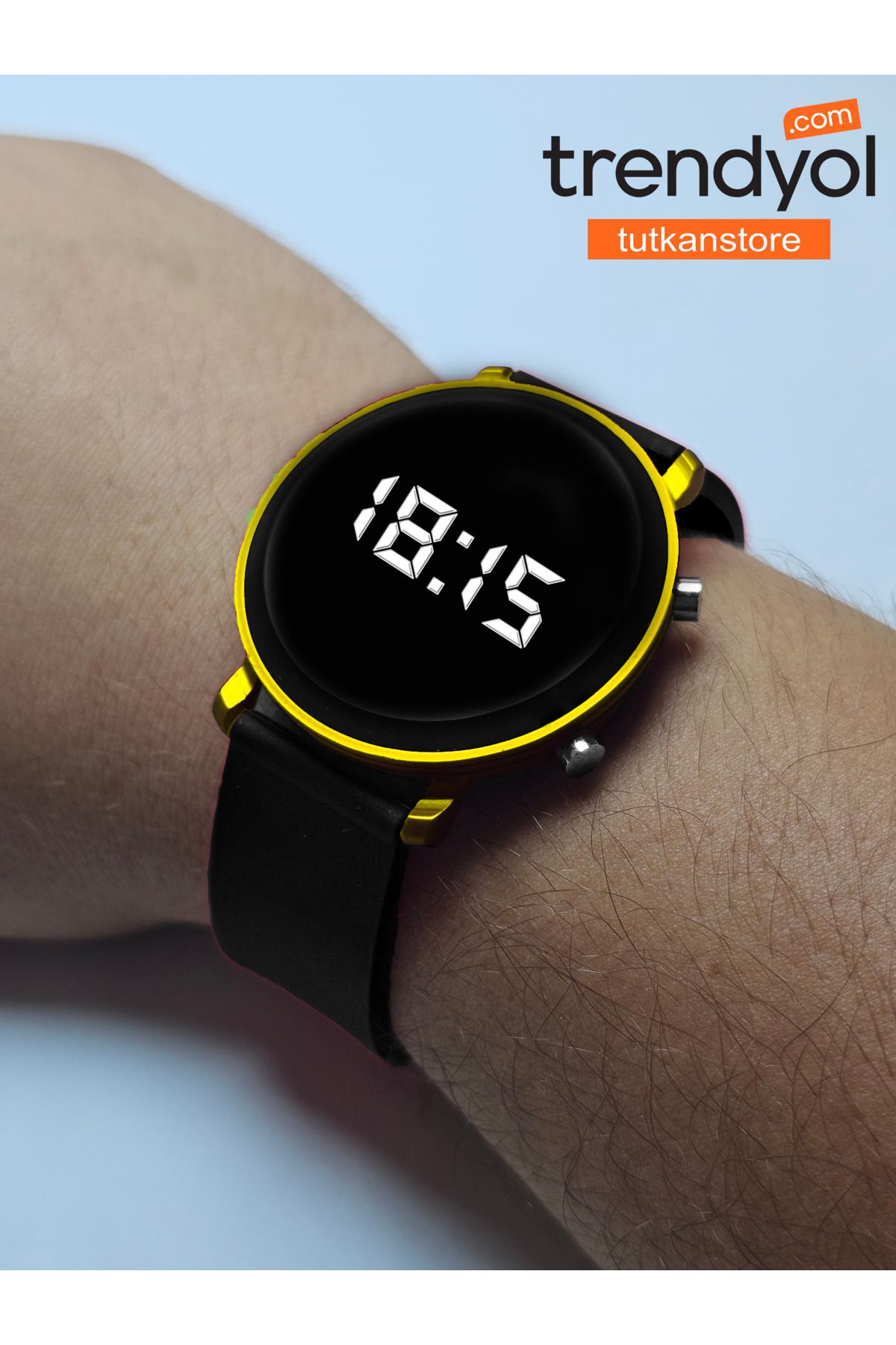 Unisex Dijital Tuşlu Silikon Kordon Kol Saati Çocuk Saati - Kadın - Erkek - Kullanıma Uygun