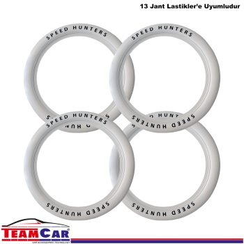 Teamcar Oto Lastik Yanağı Speed Hunters 13 Jant Beyaz 1 Takım 4 Adet
