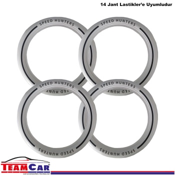 Teamcar Oto Lastik Yanağı Çizgili Speed Hunters 14 Jant Beyaz 1 Takım 4 Adet