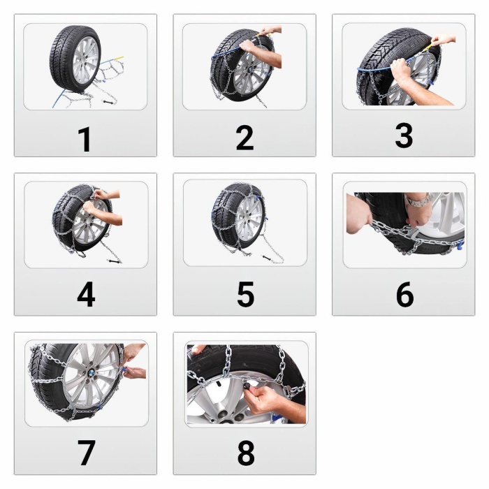 Oto Lastik Kar Zinciri 255/55/R18 4x4 Tipi Binek Suv Minibüs Takmatik Kolay Montaj