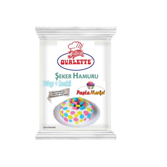 Ovalette Siyah Şeker Hamuru 200 gr