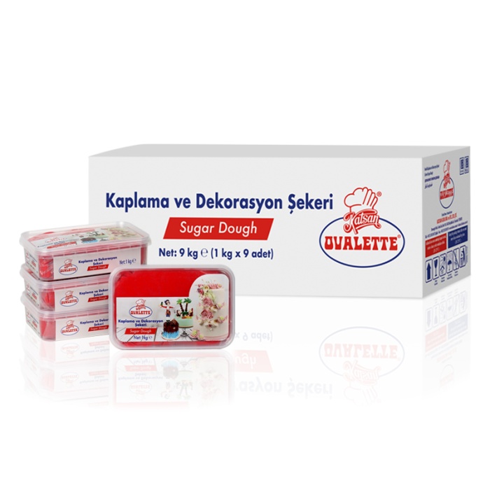 Ovalette Kırmızı Şeker Hamuru 1 Kg