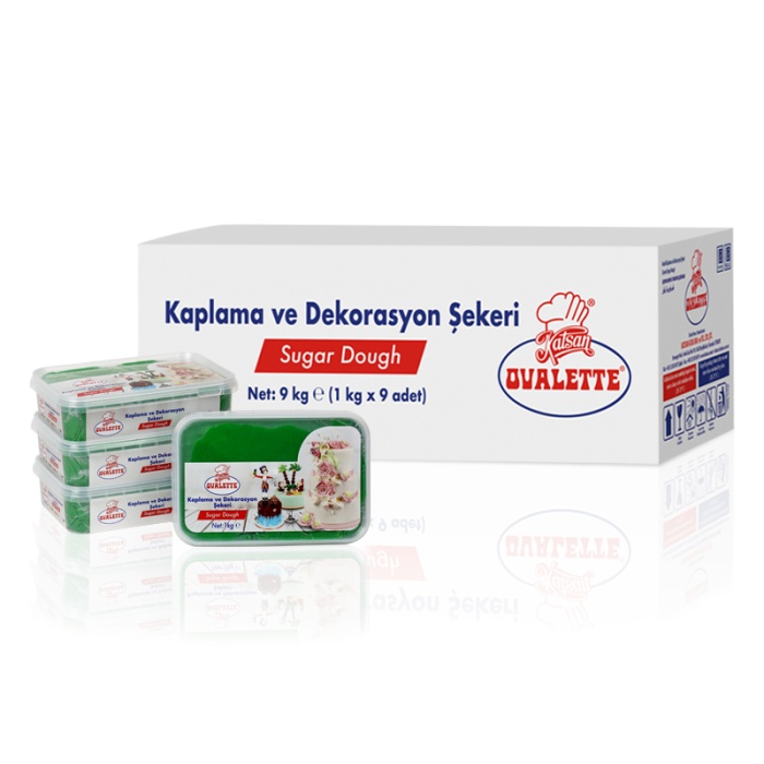 Ovalette Koyu Yeşil  Şeker Hamuru 1 Kg