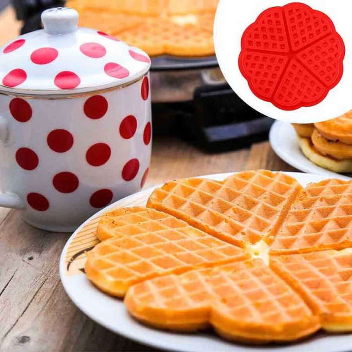 WAFFLE KALIBI 5 BÖLMELİ SİLİKON (WFF-05)