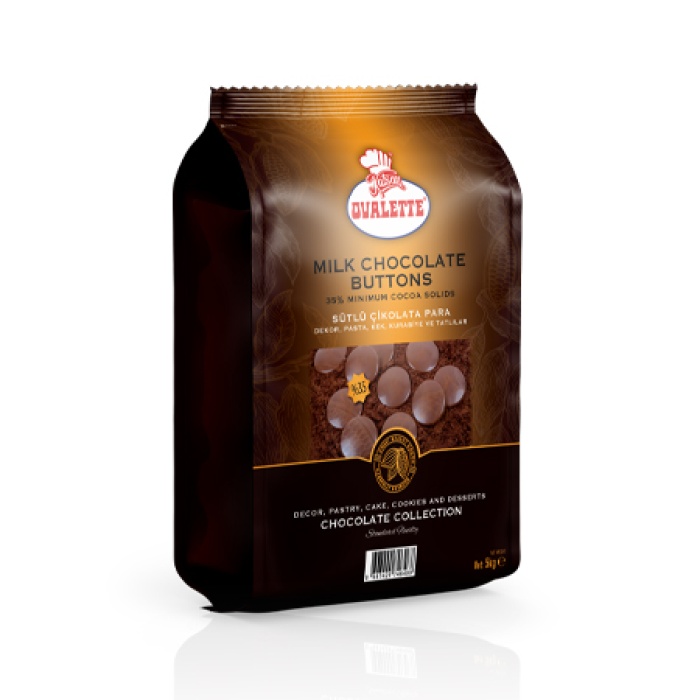 Ovalette Sütlü Kuvertür Para Pul Çikolata 5 Kg