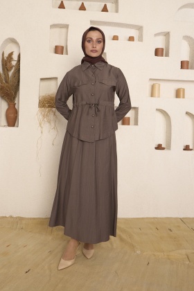 Kahverengi Etekli Takım