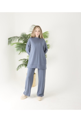 Gri Oyso Pantolonlu Takım