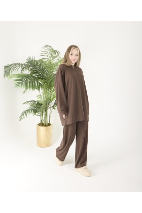 Kahverengi Oyso Pantolonlu Takım