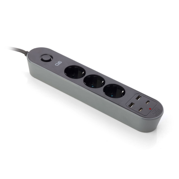 CVS Akım Korumalı 3lü Priz Usb+2 Type-c Dn 9200