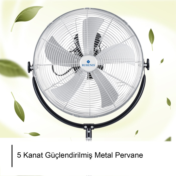RUBENİS RBS-27 PLUS SANAYİ TİPİ AYAKLI VANTİLATÖR