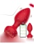 Censan Telefon Kontrollü Full Covered Rubber Rose Anal Plug – Kırmızı