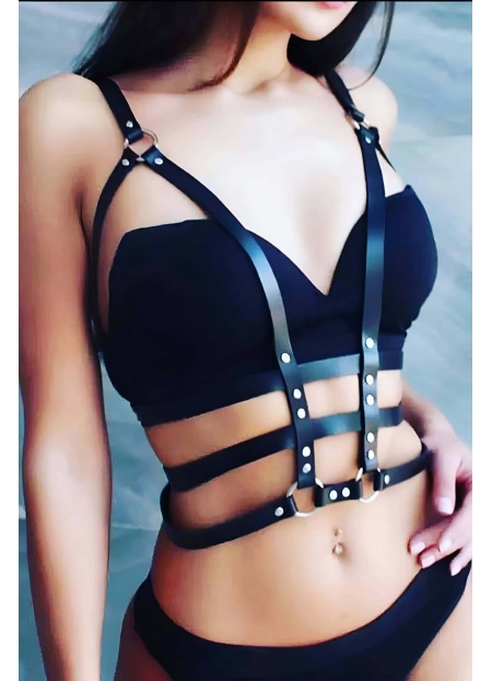 İç Giyim Özel Deri Harness - APFT442