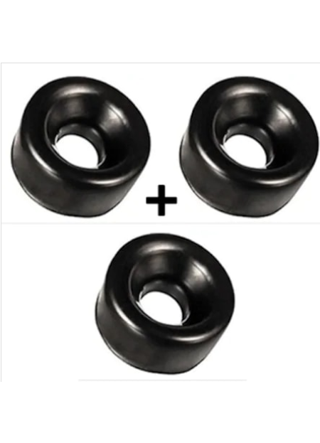 Penis Pompası Siyah Silikon Yedek Başlığı Girişi 3 Adet