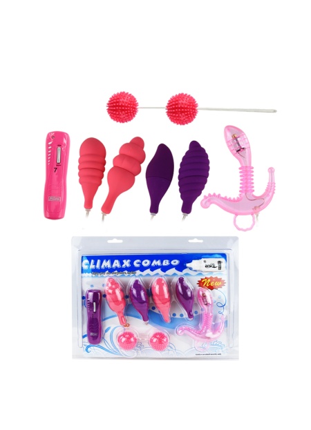 CLIMAX COMBO Titreşimli 6 Çeşit Anal Vajinal Lüks Vibratör Set