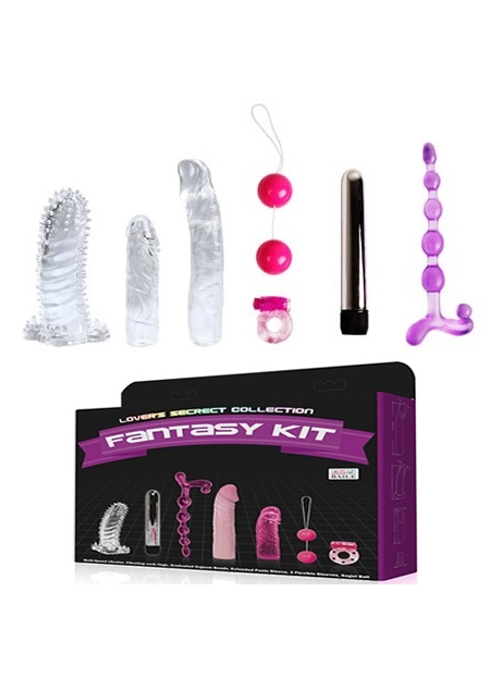 Fantasy Kit 7 Parçalı Ultra Lüks Aşk Seti Vibratör Set