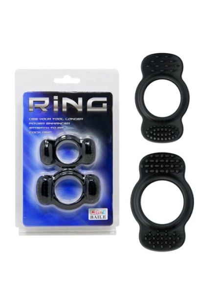 Ring Set 2 Farklı Boyda Silikon Penis Halkası Zenci Penis Yüzüğü