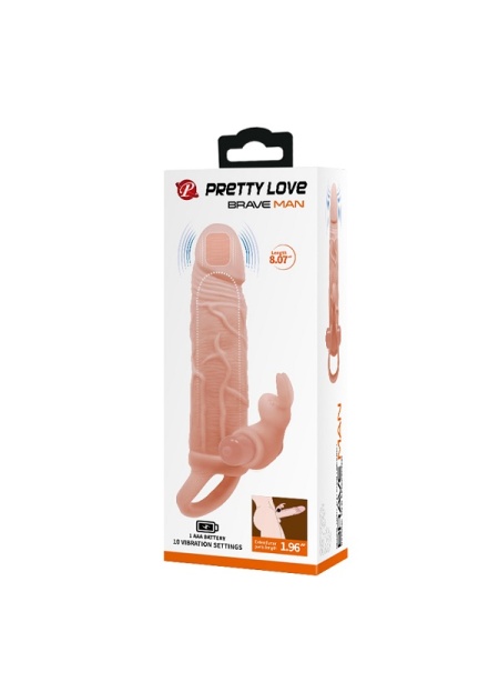 5 cm Dolgulu 10 Hız Titreşimli Süper Realistik Penis Kılıfı