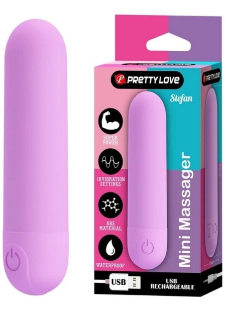 Censan Stefan Mini Massager Bullet Vibratör Mor