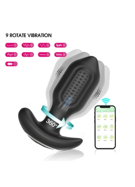 Censan Sledgehammer Swing – Telefon Kontrollü Titreşimli Anal Plug (Siyah)